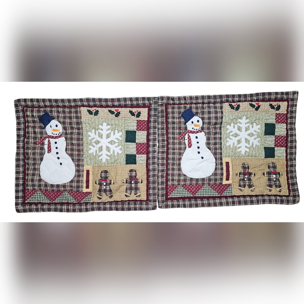 Sunham Home Fashions Snowman 28 X 23 Christmas Winter Pillow Shams
